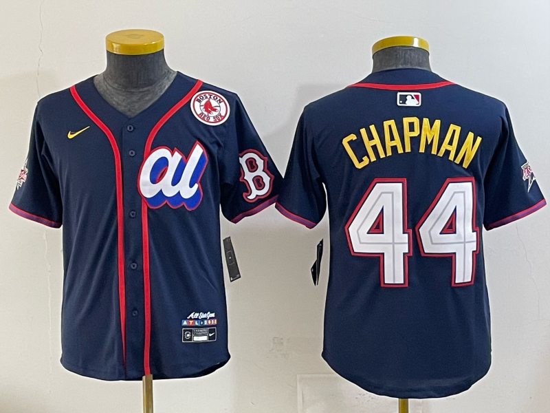 Youth Boston Red Sox #44 Chapman Drak Blue All star 2025 Nike MLB Jersey 001